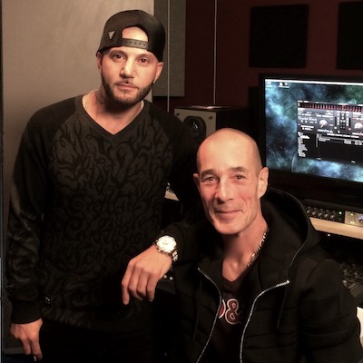 Mixing it up in the recording studio with #KARLWOLF. DOPENESS.