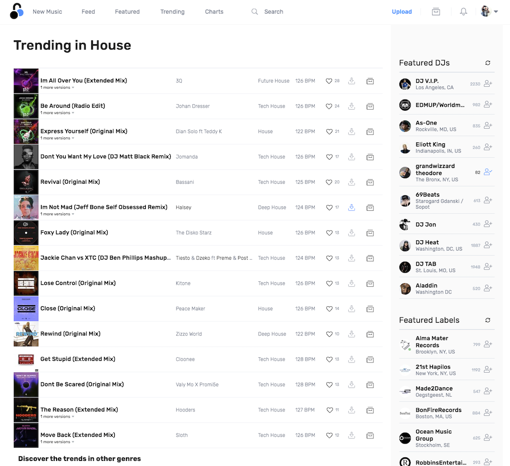 DIGITAL DJ POOL – Top 15 Trending in House Chart, March 15, 2021