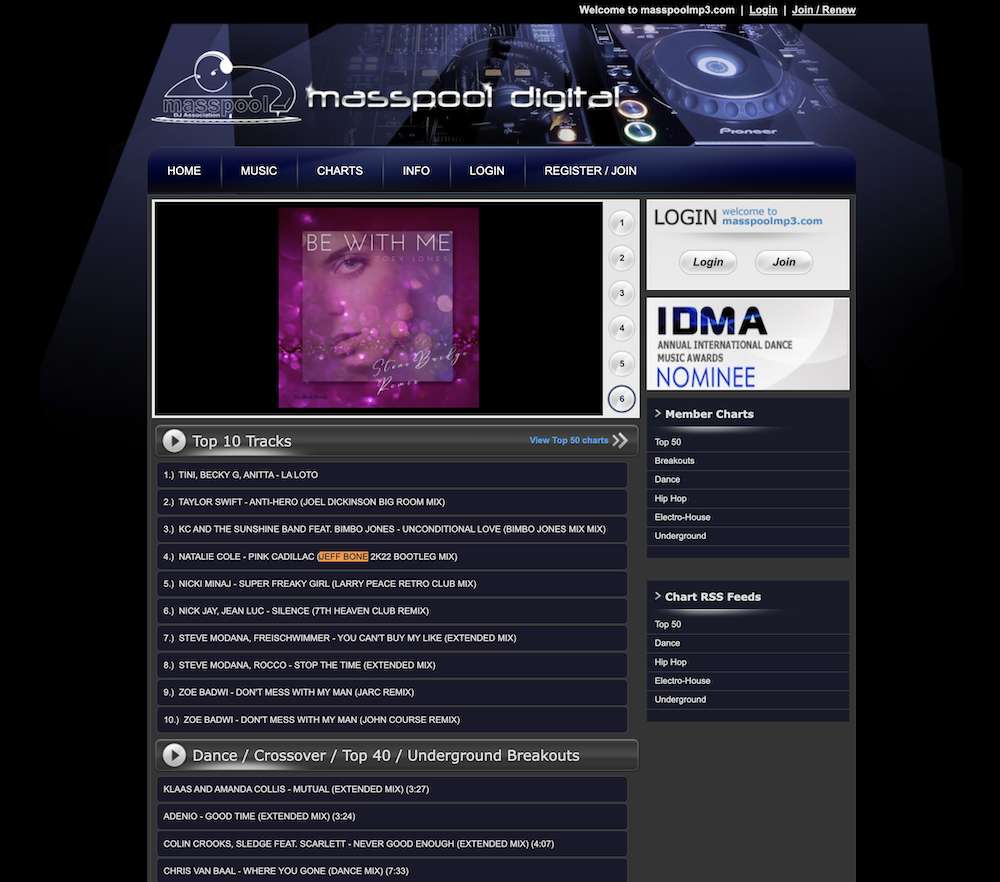 MASSPOOL DIGITAL - Top 10 Tracks Chart, November 11, 2022